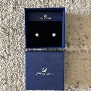 Swarovski White Pearl Stud Earrings